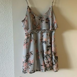 Light Blue Floral Romper